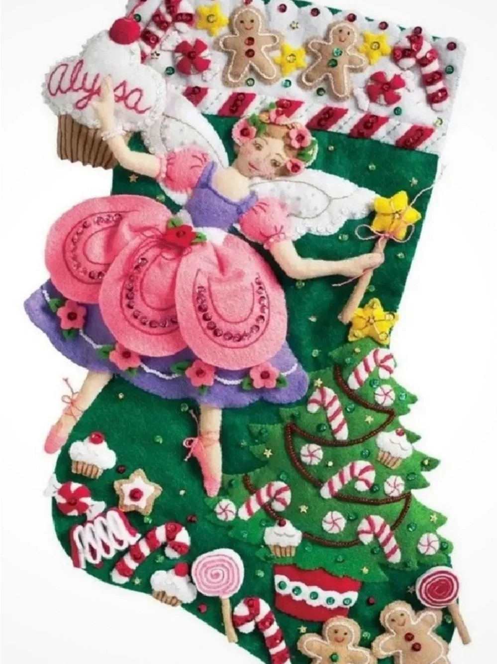 Bucilla Sugar Plum Fairy Felt Stocking Kit 18